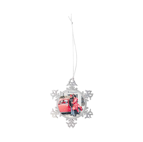 SUBLIMATION PEWTER SNOWFLAKE ORNAMENT - 3"