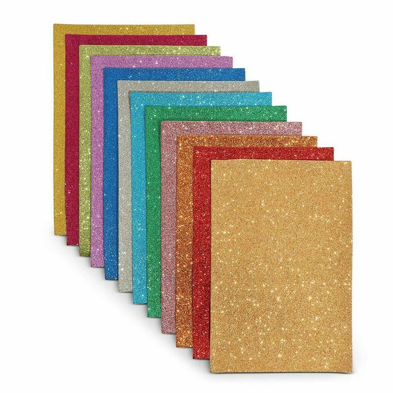 Glitter Faux PU Leather Fabric Sheets 9" x 13"