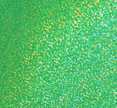 Holographic Fluorescent Green - Permanent Adhesive Vinyl