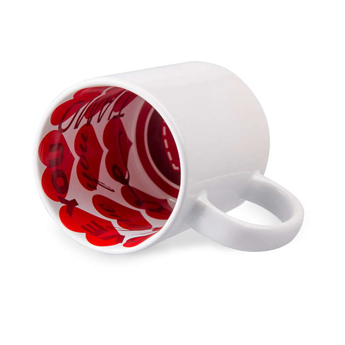 Sublimation Mug With Heart Design Inside 11 oz