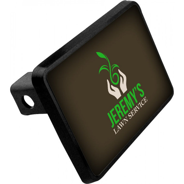 SUBLIMATION BLACK RECTANGULAR HITCH COVER WITH ALUMINUM INSERT (2" POST)