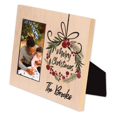 SUBLIMATION NATURAL WOOD OFFSET PICTURE FRAME FOR 4" X 6" PHOTO
