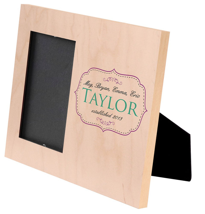 SUBLIMATION NATURAL WOOD OFFSET PICTURE FRAME FOR 4" X 6" PHOTO