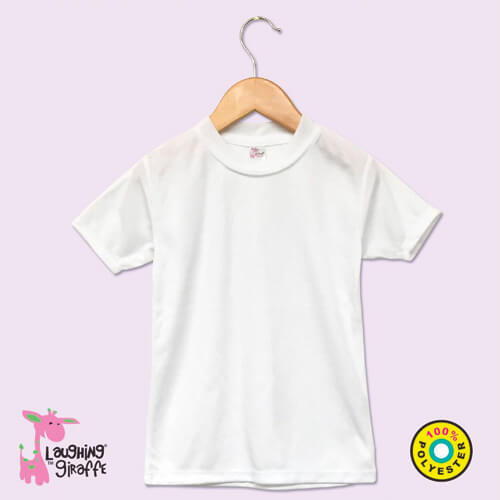 Laughing Giraffe Sublimation Toddler White T-Shirt Polyester